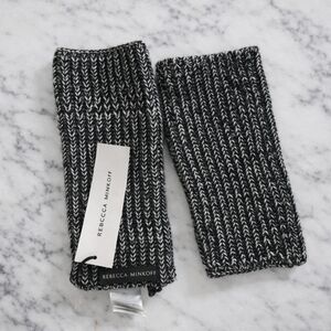 BNWT Rebecca Minkoff Fingerless Gloves Marled Black One Size